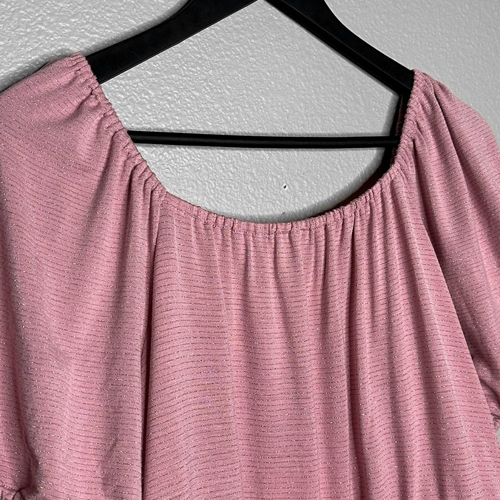NWT LC Lauren Conrad Pink Tunic Horizontal Sparkles Size XL - Picture 3 of 10